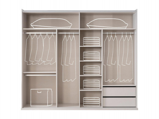 Luksusowe Szafki Design Szafa Lustro Duży Biały Drewno Modern