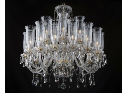 XXL Lampa 24x żyrandol Pałac Villa D'Este Światła kryształowej Lampy żyrandol