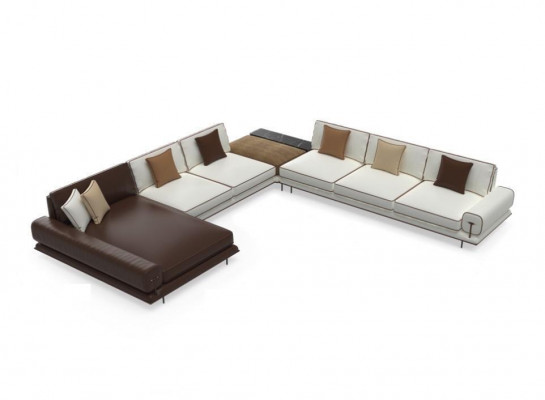 Żywy krajobraz Sofa Drewno Relaks U Shape Narożnikowa kanapa Design Meble Couches