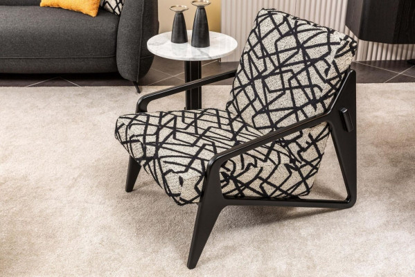 Nowoczesny SalonFotel Designerski Jednoosobowy Czarny Podkładka Meble Nowość