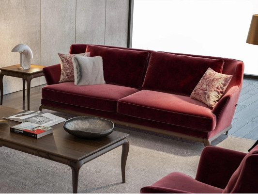 Designerska sofa materiałowa Włókienniczy sofa trzyosobowa luksusowe meble do salonu nowa