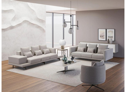 Zestaw sofowy salon nowoczesny zestaw 2x sofa trzyosobowa meble tapicerowane fotel