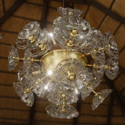 Sufitowa lampa wisząca Lampa sufitowa żyrandol Elite Bohemia Flower Nine
