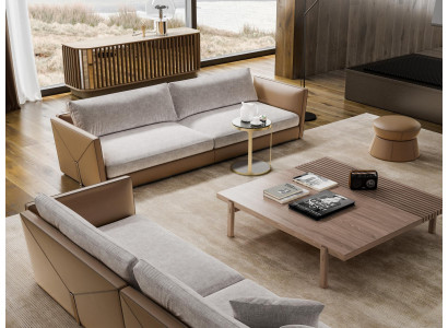 Sofa 3 miejsce do siedzenia Trzyosobowa Nowoczesna materiałowa Szara sofa Design Pokój dzienny Nowość