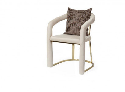 Beżowy designerski Krzesło luksusowy drewniany stelaż designerski jadalnia Drewno Krzesła