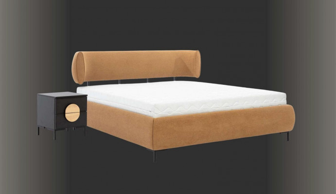 Stolik nocny Szary Sypialnia Elegantes Tabela Luxury Drewno Meble Stolik