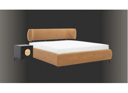 Stolik nocny Szary Sypialnia Elegantes Tabela Luxury Drewno Meble Stolik