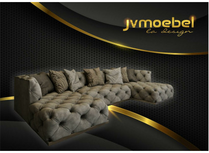 Narożnikowa kanapa Sofa Kanapa Podkładka Garnirtur U Shape Kanapy Chesterfield Meble Sofy Nowość