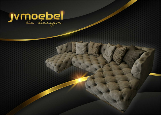 Narożnikowa kanapa Sofa Kanapa Podkładka Garnirtur U Shape Kanapy Chesterfield Meble Sofy Nowość