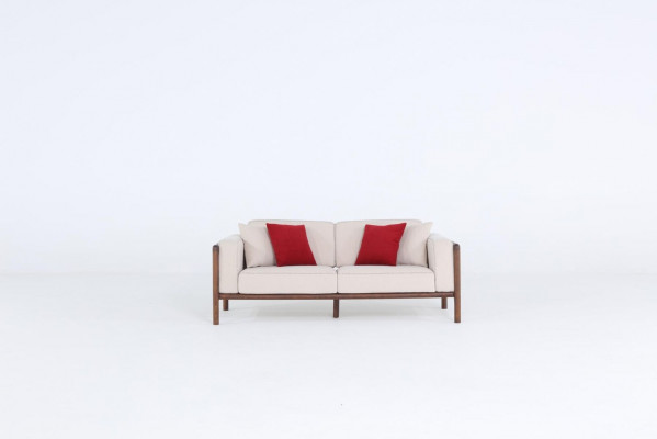 Sofa 2 miejsce do siedzenia Dwuosobowa Nowoczesna Sofa Materiałowa Design Salon Nowy Biały