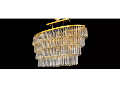 żyrandol wisiorek sufitowy luksusowy kryształ złoty salon żyrandol