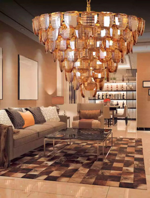 żyrandol klasyczna lampa do salonu kryształowa lampa sufitowa w kolorze złotym