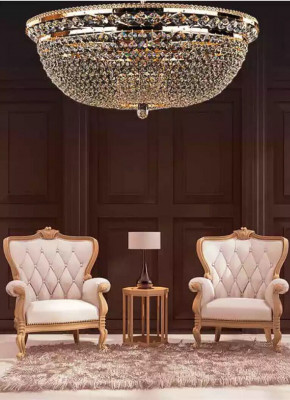 Okrągły kryształ Lampa Lampa sufitowa luksusowy żyrandol sufitowy złoty żyrandol