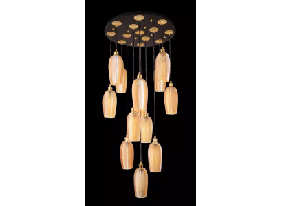 Lustre luksusowa żyrandolowa lampa sufitowa Lampa sufitowa Modern Gold Glass