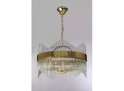Lampa sufitowa styl Nowoczesna lampa do salonu Lampa sufitowa Szkło nowe złoto