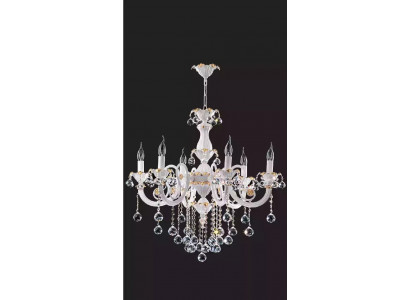 Luksusowa żyrandol Lampa sufitowa żyrandol sufitowy Biały kryształ