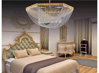 Żyrandol sufitowy luksusowy złoty żyrandol Lampa sufitowa żyrandol kryształowy Art