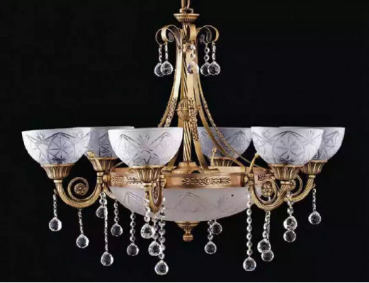 Żyrandol Lampa sufitowa Żyrandol sufitowy Lampa żyrandol Szkło Gold Ritter Hotel