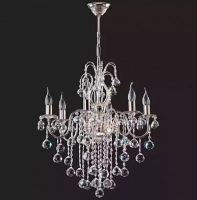 Żyrandol sufitowy srebrny żyrandol Lampa sufitowa żyrandol kryształ Lampa