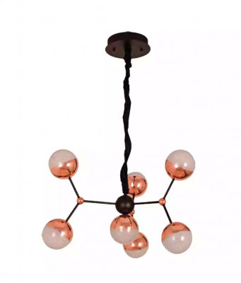 Okrągły Żyrandol Korona Lampa Sufitowa Lekka Korona Złoty Design Sztuka Nowoczesna