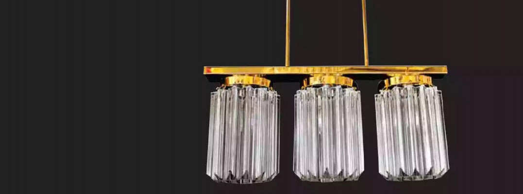 Nowoczesna żyrandolowa lampa sufitowa Duży Crystal Gold do salonu