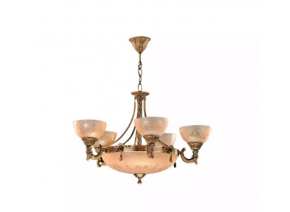 żyrandol Lampa sufitowa Żyrandol Lampa Sufitowa Lampa Szkło Złoty Beż