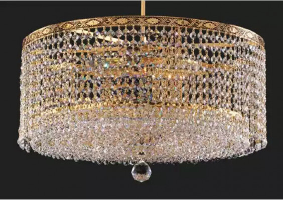 Żyrandol Lampa Sufitowa Luksusowy Złoty żyrandol Okrągły Lampa sufitowa kryształ Art