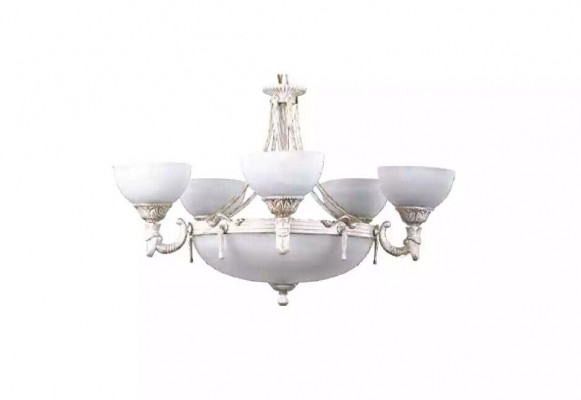 Lampa sufitowa Lustre żyrandol Lampa sufitowa Białe Szkło Lampy 70x77cm