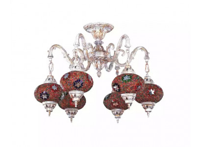 Żyrandol sufitowy Lustre Art żyrandol Lampa sufitowa Lampy Szkło Biały