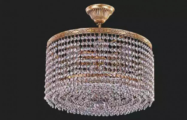 Okrągły żyrandol lampa sufitowa luksusowy złoty żyrandol Lampa sufitowa kryształ Art