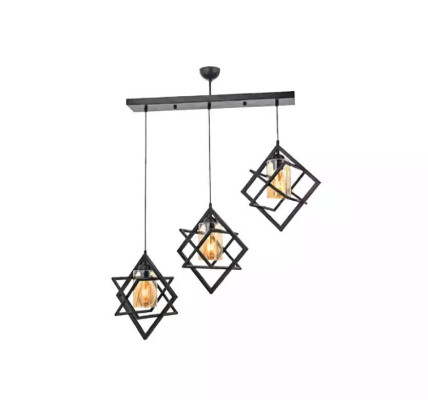 Lampa sufitowa Czarna lampa wisząca luksusowe wnętrze salonu Lampa