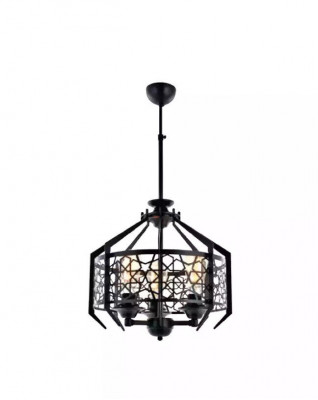 Lampa sufitowa lampa wisząca salon jadalnia luksusowy czarny żyrandol