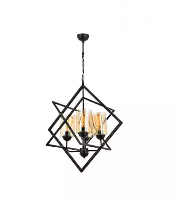 Lampa sufitowa lampa wisząca salon luksusowe wnętrze czarna Lustre Lampa