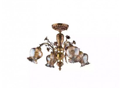 Żyrandol sufitowy kwiaty żyrandol żyrandol Lampa sufitowa Lampa Szkło brązowe