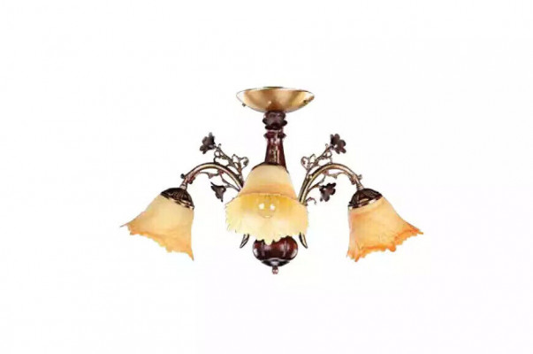 Lampa sufitowa kwiaty żyrandol sufitowy żyrandol żyrandol Lampa Szkło brązowe