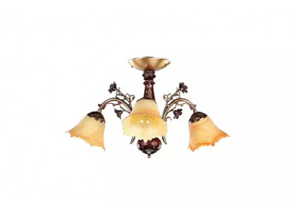 Lampa sufitowa kwiaty żyrandol sufitowy żyrandol żyrandol Lampa Szkło brązowe