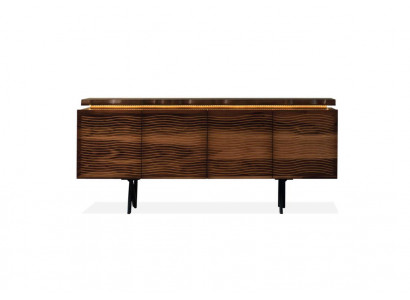 Designerski kredens Brown Drewno Kredens Luksusowy kredens Jadalnia Drewniana szafka