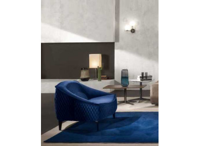 Fotel Meble Nowoczesny Materiał Lounge Włókienniczy Luksus Siedziba Relaks Meble Blue Prianera
