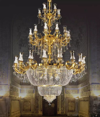 żyrandol lampa wisząca przedpokój salon luksusowa lampa w połysku 360 cm