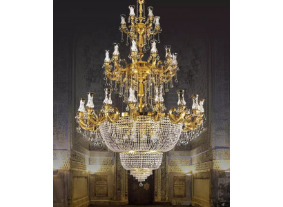 żyrandol lampa wisząca przedpokój salon luksusowa lampa w połysku 360 cm