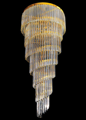 żyrandol Lampa Sufitowa Kryształy Lustre Złota Lampa do Salonu