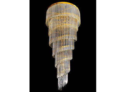 żyrandol Lampa Sufitowa Kryształy Lustre Złota Lampa do Salonu