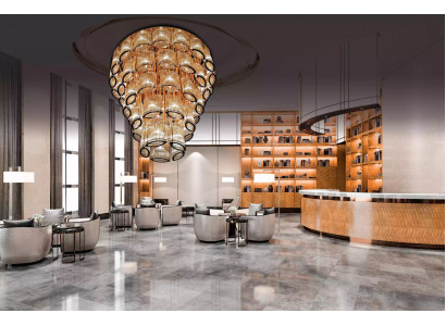 Nowoczesna złota lampa sufitowa do salonu New Luxurious dla Style