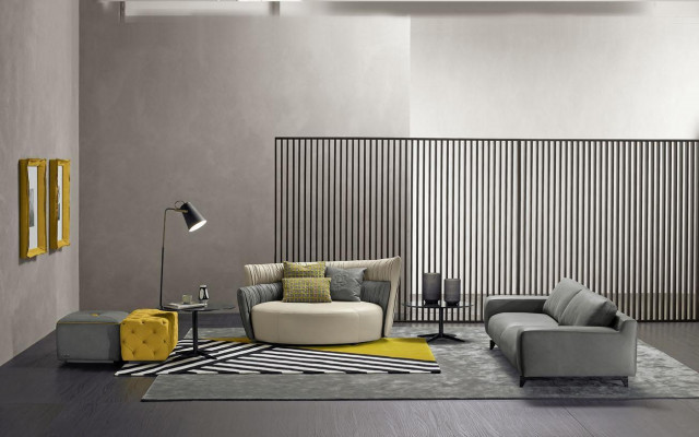 Sofa okrągła sofa dwuosobowa 2 Siedziba Design Sofy Podkładka Prianera Siedziba Skóra Couch