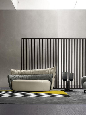 Sofa okrągła sofa dwuosobowa 2 Siedziba Design Sofy Podkładka Prianera Siedziba Skóra Couch