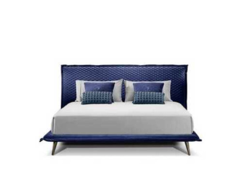 Podwójne łóżko rama łóżka Łóżko Drewno Sypialnia Blue Classic Prianera Nowość