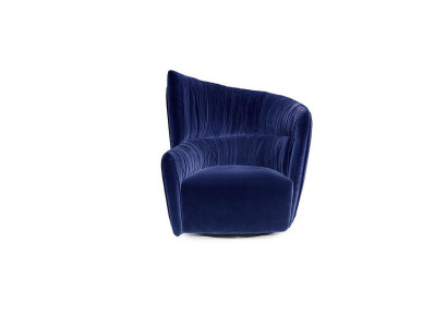 Fotel Luxury Design Meble Blue Modern Style Design Włókienniczy Salon Lounge Nowość