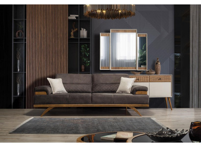 Sofa 3 miejsce do siedzenia Sofa Designerska Podkładka Sofy Kanapy Materiał Włókienniczy Nowy