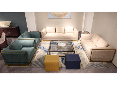 Pokój dzienny Zestaw sofowy 3+3 miejsce do siedzenia Nowoczesny zestaw mebli Sofa Couch Meble