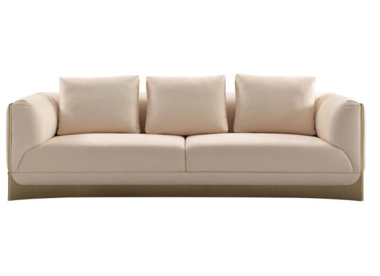 Sofa 3 miejsce do siedzenia Sofy Salon Luksusowy Styl Nowoczesne beżowe Meble kanapowe